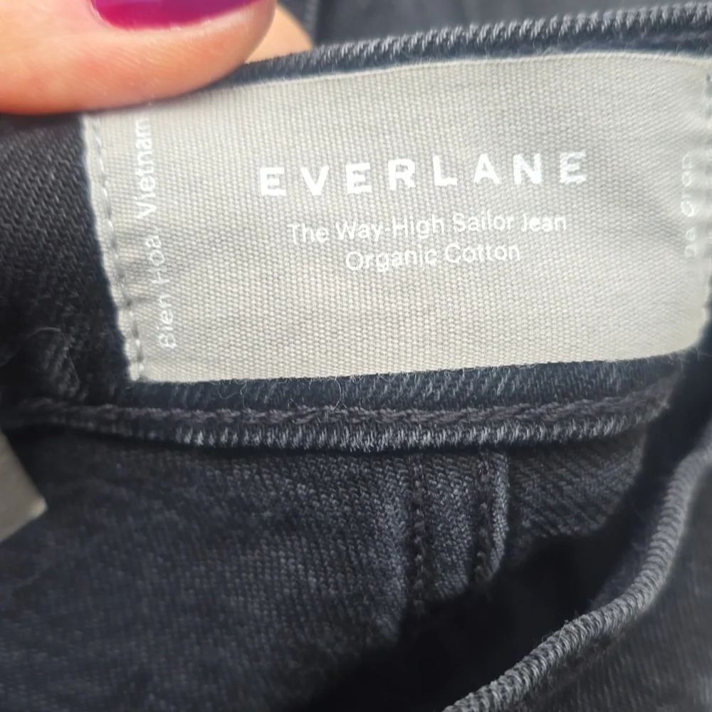 Everlane The Way-High Sailor Jean Coal Black 28 Crop Straight Leg - Picture 9 of 10